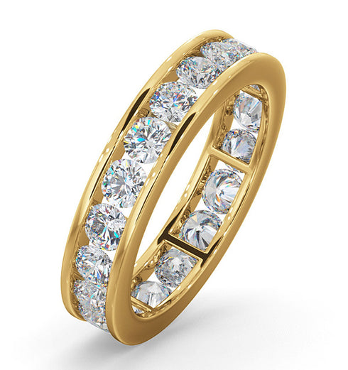 Mens 2ct H/Si Diamond 18K Gold Full Band Ring
